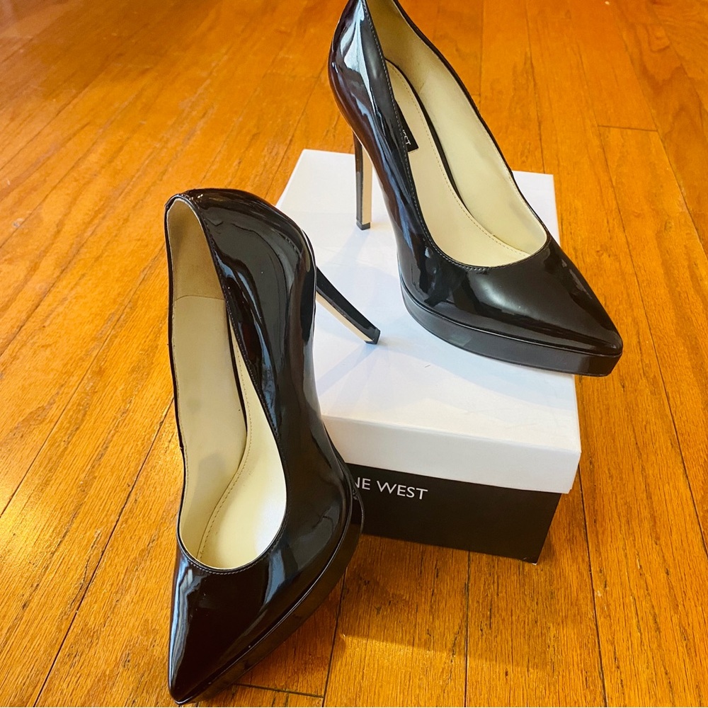 Nine West Women's Black Patent Leather Heels